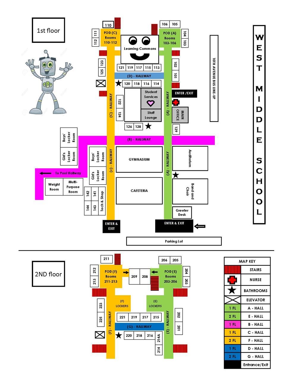 WEST BUILDING MAP